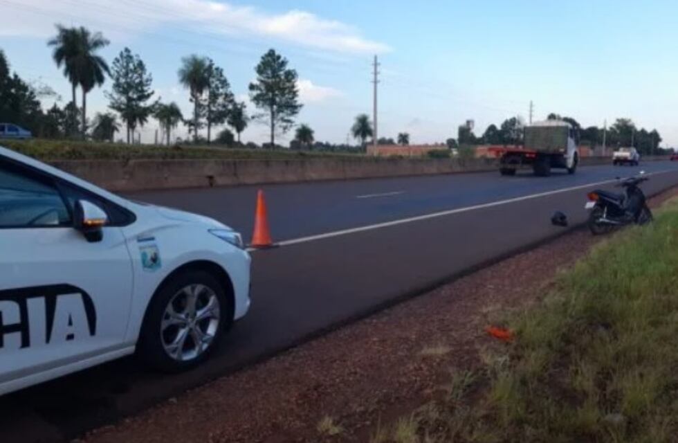 Motociclista despistó tras pinchar una cubierta en Candelaria
