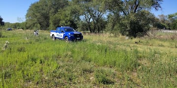 Villa María. El predio donde fue hallado el cuerpo de la mujer, cerca de la Universidad Nacional de Villa María (Gentileza Policía de Córdoba)