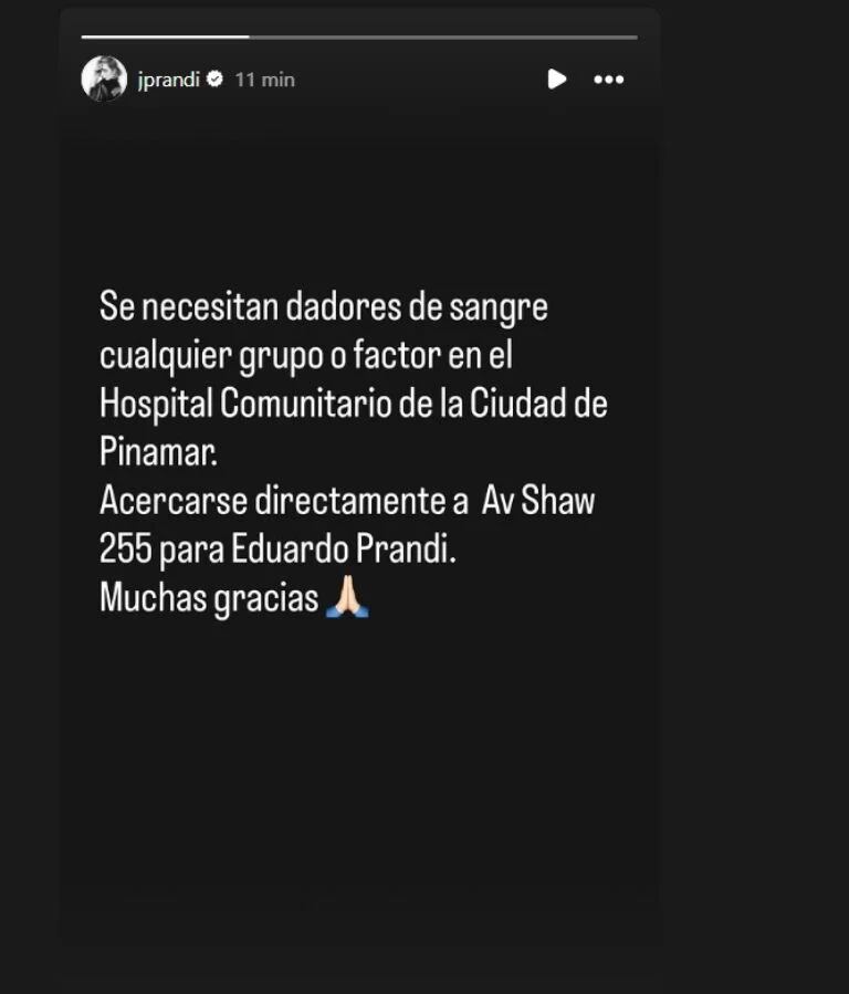 Qué le pasó al padre de Julieta Prandi.