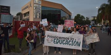La movilización docente al acto de Hacemos por Córdoba generó demoras en el tránsito.