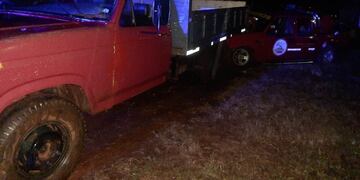 Siniestro vial en 25 de Mayo tuvo como protagonista a una camioneta de Bomberos Voluntarios