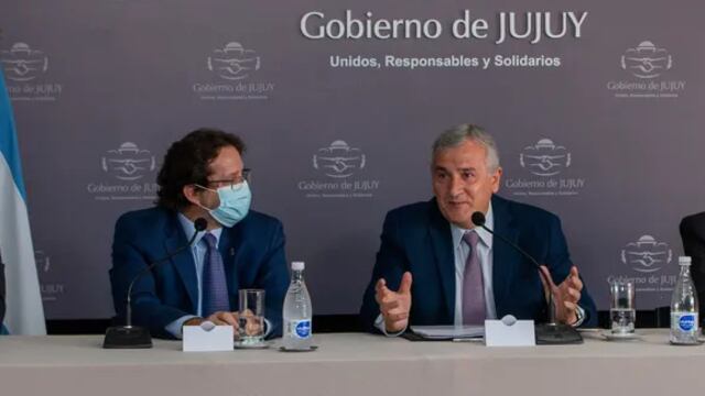 El director nacional de INDEC, Marco Lavagna, y el gobernador Gerardo Morales, en la reunión del Comité Censal Provincial, en Jujuy.
