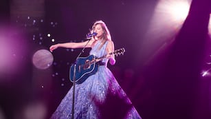 Taylor Swift, en el último show de la serie de tres que ofreció en River. (Gentileza @irishsuarez/ @its.tiven)