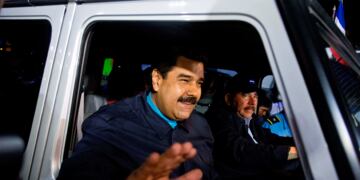 Nicolás Maduro junto a Daniel Ortega. El Fader los denunció a ambos.