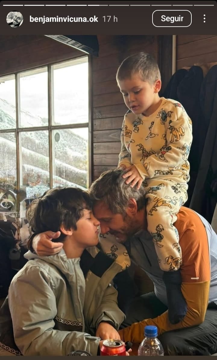 El emotivo encuentro de Benjamín Vicuña con sus hijos.
