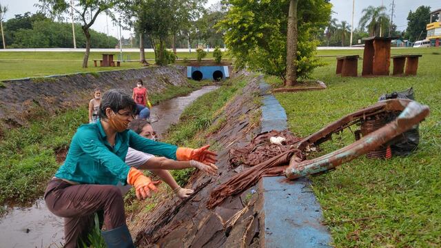 Entre los elementos recolectados había partes de una cocina, de un andador para bebés y de un ventilador.