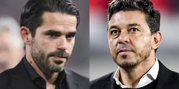 Fernando Gago y Marcelo Gallardo