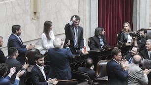Milei vuelve al Congreso desde otro lugar. Foto Federico Lopez Claro