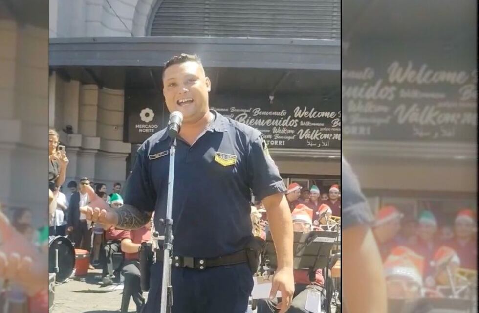 Para aplaudir: el Policía de Córdoba que cantó “O Sole Mio” y sorprendió a todos