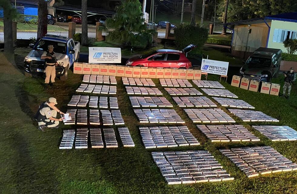 Prefectura secuestró un cargamento de cigarrillos de contrabando valuado en casi $5 millones en Jardín América