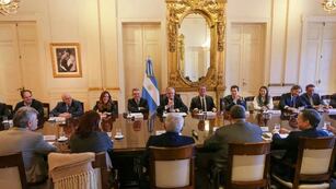 La foto de la reunión de gabinete que se llevó a cabo en la Casa Rosada.
