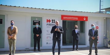El gobernador de Santa Fe, Omar Perotti, inauguró un centro de aislamiento penitenciario en la cárcel de Piñero. (@omarperotti)