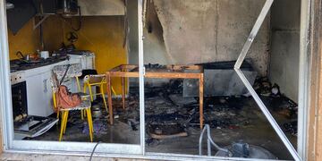 El operativo tras la explosión en Pozo del Molle (Bomberos).