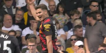 El cordobés marcó la ventaja del Manchester City y dejó el tablero en un 2 a 1.