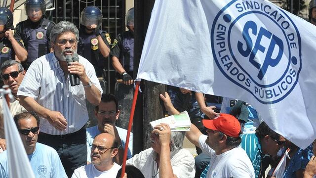 SEP. La protesta de esta mañana (LaVoz/Antonio Carrizo).