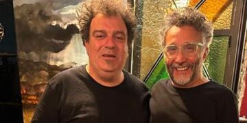 Fito Páez junto al enólogo Ale Vigil