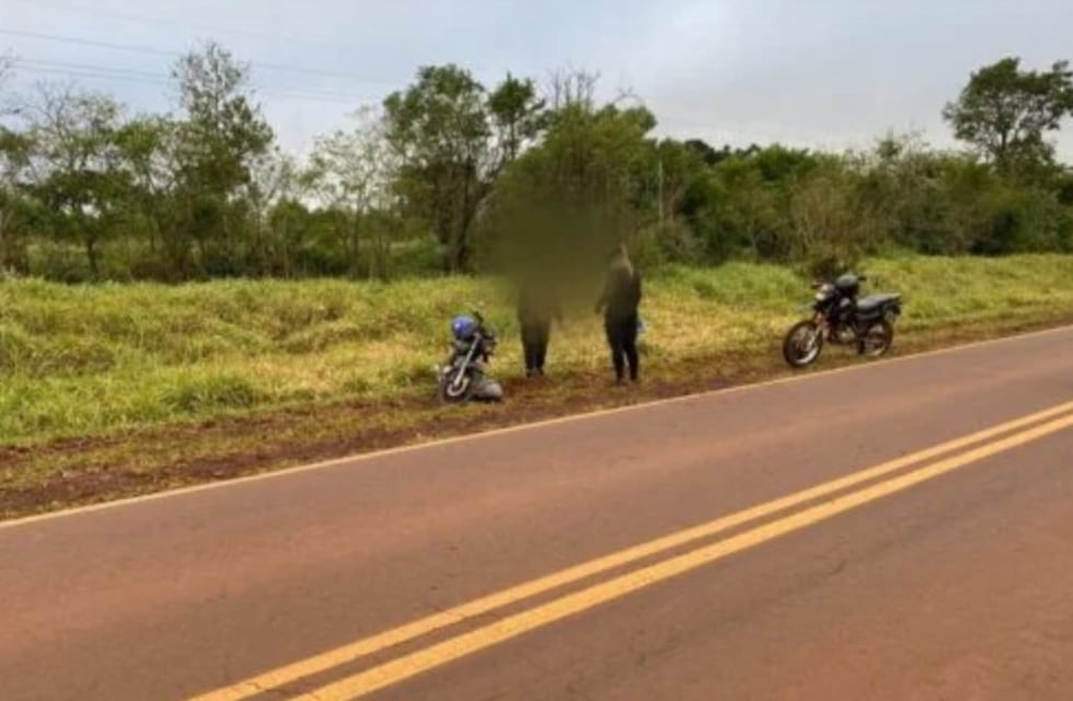Accidente vial en Campo Ramón dejó a motociclista herido