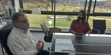 La Secretaria de Ambiente de la Provincia de Entre Ríos, María Daniela García se reunió con el Presidente de la Delegación Argentina, Luis Benedetto.