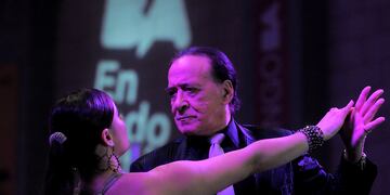Juan Carlos Copes y su hija en un evento de tango (FOTO: DYN/PABLO AHARONIAN)