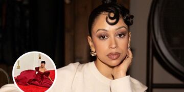 La terrible caída de Liza Koshy en la alfombra roja de los premios Oscar 2024