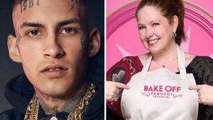 “Me comió la boca”: L-Gante sorprendió a Andrea del Boca en Bake Off Famosos con un fogoso beso de novela.