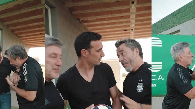 El dúo cómico sorprendió al campeón mundial en Pujato.
