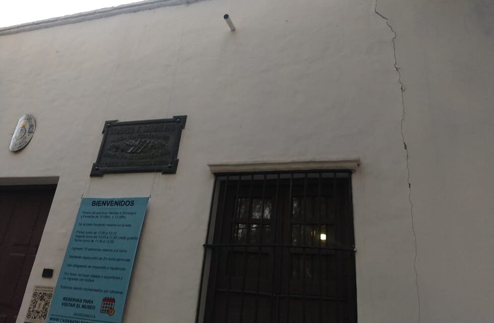 Grietas en la casa de Sarmiento: experto dijo que no las causó el terremoto