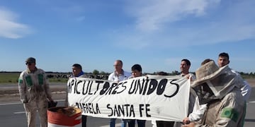 Protesta de apicultores en Rafaela