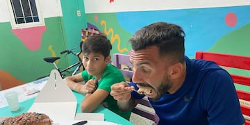 Joaquín Nahuel conoció a Carlos Tevez. (Foto: Instagram)