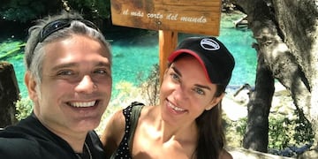 Giuliana junto a Ricardo Luna, su prometido.