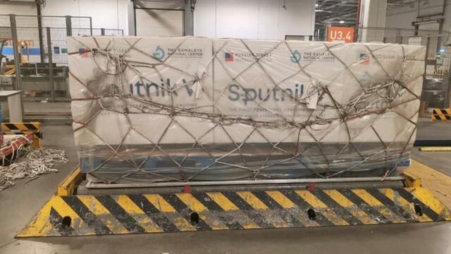 Primer lote de Sputnik V para Argentina.