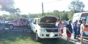 Accidente de tránsito este domingo en Icho Cruz. (Foto: Facebook / Bomberos Icho Cruz).