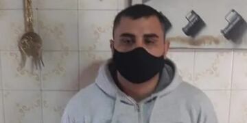 El día que fue detenido por violencia de género.