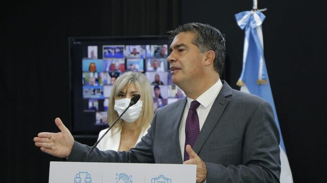 Capitanich durante el anuncio de las nuevas medidas adoptadas en el Chaco para contener los contagios.