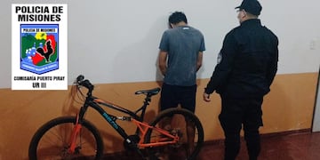 Quedó detenido tras sustraer una bicicleta en Puerto Piray.