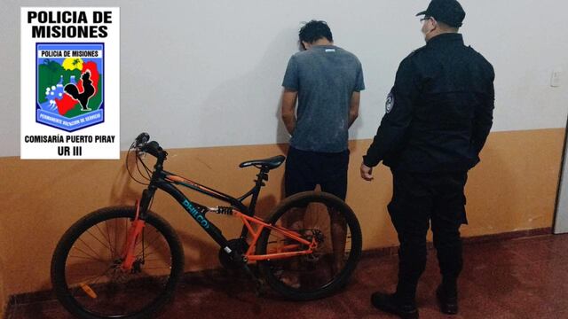 Quedó detenido tras sustraer una bicicleta en Puerto Piray.