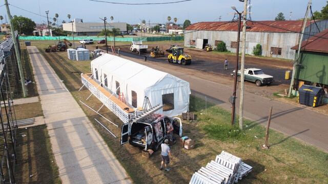 Se trabaja en los detalles en el Corsódromo de Concordia.