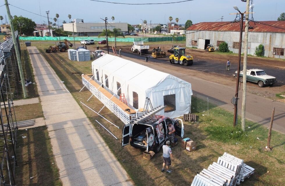 Carnaval: se trabajan en los detalles en el predio del corsódromo Atanasio Bonfiglio