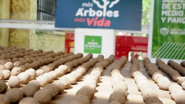 Las bombas de semillas son preparadas para luego ser lanzadas por avión a las zonas desérticas y de difícil acceso para forestar los terrenos. Fuente ASL