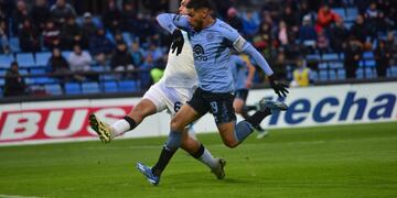 El goleador Franco Jara, protagonista del debut de Belgrano en el Torneo de Liga Profesional.