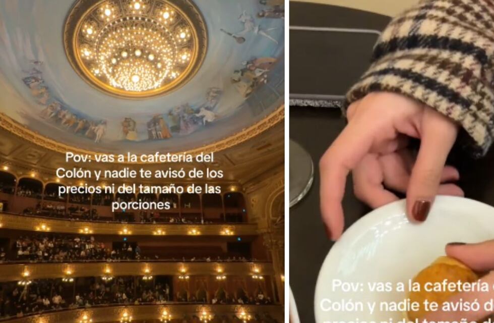 Fue a la cafetería del Teatro Colón y se espantó por los precios y el tamaño de las porciones