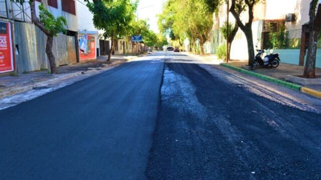 Concluyen trabajos de repavimentación sobre calle 3 de Febrero.