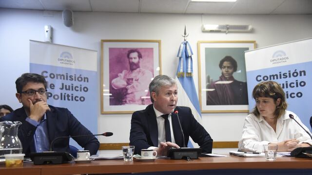 El exadministrador de la Corte Suprema de Justicia, Héctor Marchi en la Comisión de Juicio Político. Foto: HCDN.