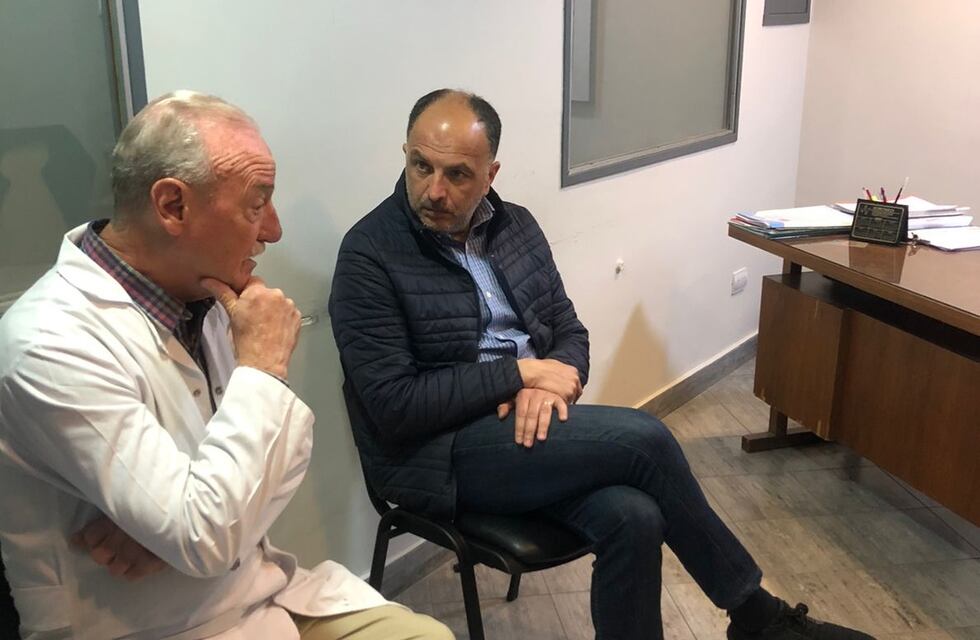 Pablo Garate de visita en la Clínica Hispano