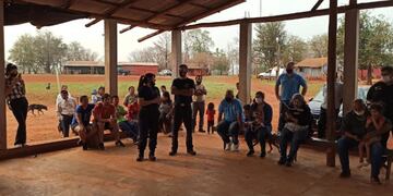 La comunidad Fortín Mbororé fue sede de una charla para prevenir  incendios.