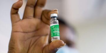 Argentina recibió una partida de 580 mil vacunas Covishield, fabricadas por el Serum Institute de la India. Mendoza espera sus dosis. (Erika SANTELICES / AFP)