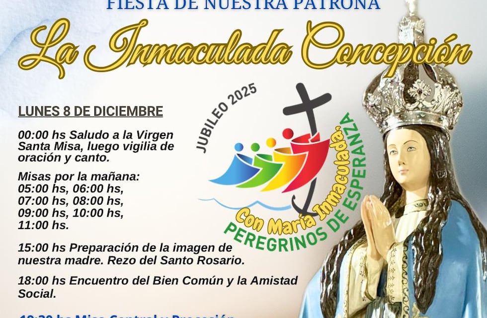 Actos en homenaje a La Inmaculada Concepción en el sur de la provincia