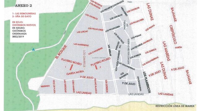 Designaron nombres para calles de Pueblo Darwin