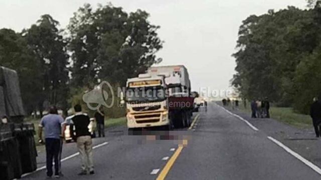 Accidente en el kilómetro 220 de la Ruta 3. Foto: Noticias Las Flores