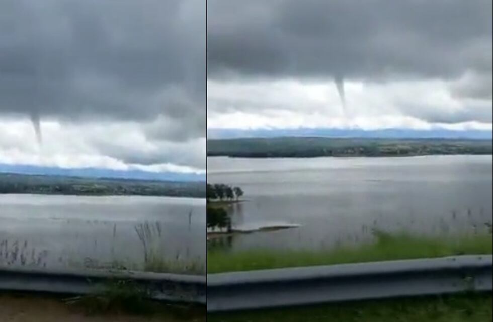 Video: qué es la “nube embudo” que se formó en el lago Los Molinos, que parecía un tornado